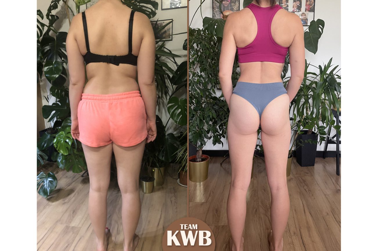 Przemiana Ewy z domowym programem treningowym